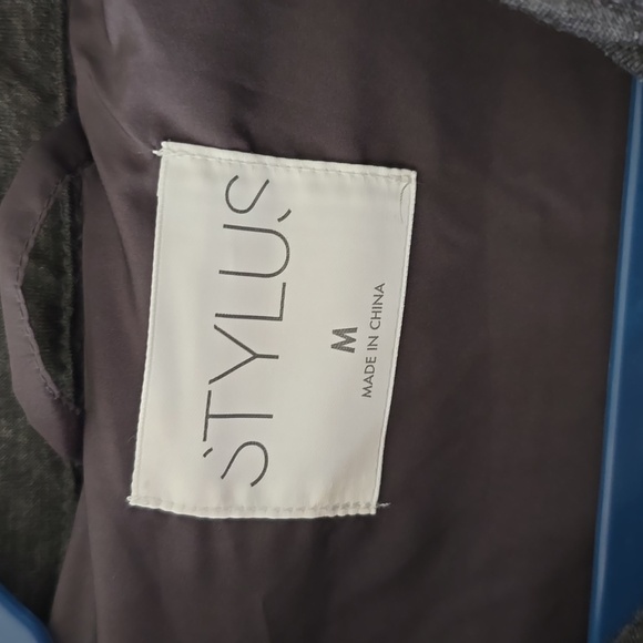 STYLUS BRAND MENS DARK GRAY HEATHER SNAP FRONT WINTER COAT SIZE MEDIUM - Picture 6 of 15